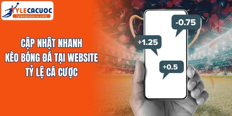 Cập nhật nhanh kèo bóng đá tại website Tỷ lệ cá cược