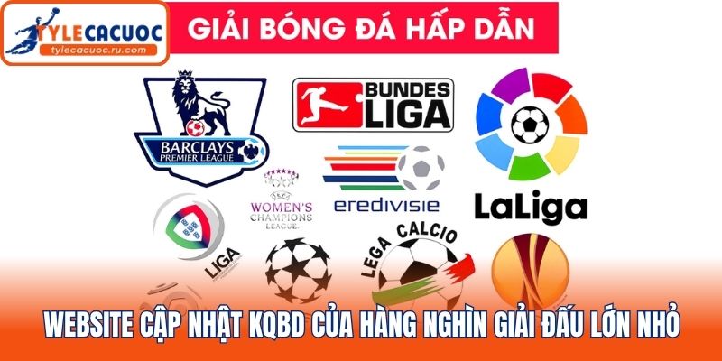 Website cập nhật kqbd của hàng nghìn giải đấu lớn nhỏ